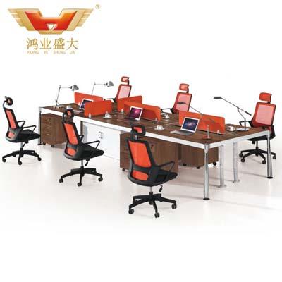 屏風辦公桌六人組 時尚板式辦公桌HY-Z01